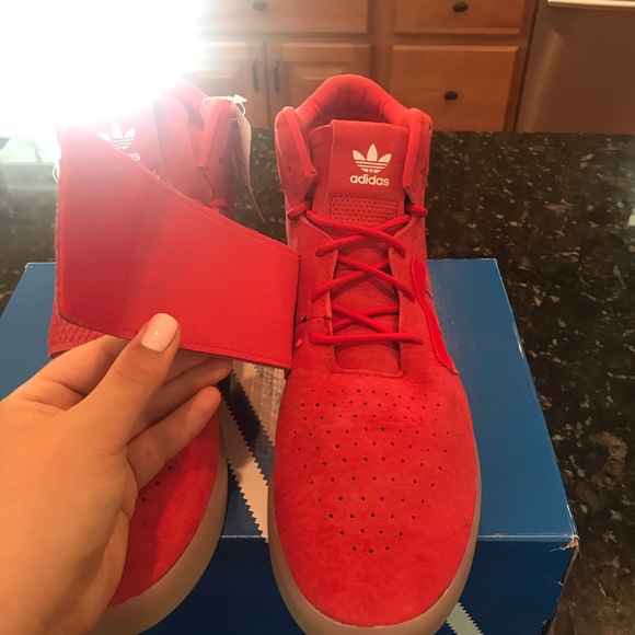 NWT Adidas Tubular Invader Strap hightop sneakers! - Picture 7 of 8